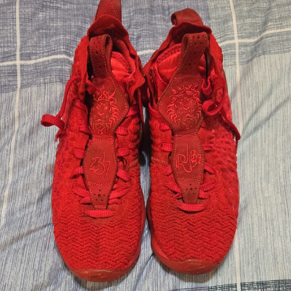 Lebron All-Red Knit High-Top Sneakers